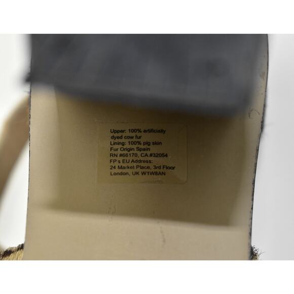 A6 Auth FREE PEOPLE Leopard Print Hair Block Hi Heel Ankle Strap Sandals Size 40 - Picture 9 of 9